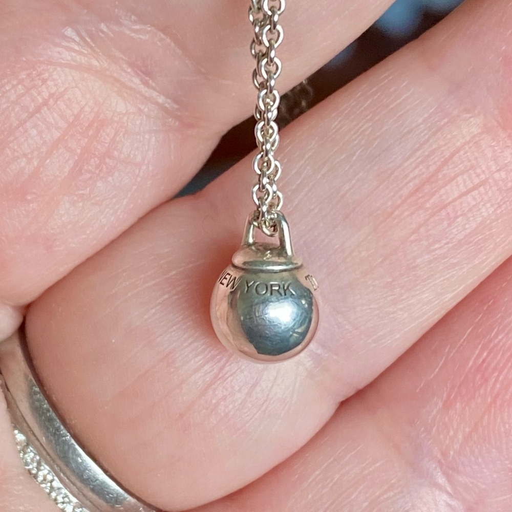 Tiffany & Co mini Hardwear ball silver necklace